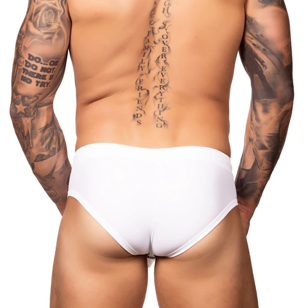 Bodyaware Men's poolside Drawstring Swim Brief wite M - Picture 3 of 5